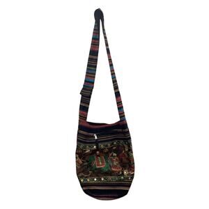 Tribe Azure Boho Elephant Print Crossbody Bag